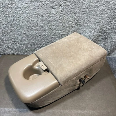 Reposabrazos portavasos de tela para consola central Ford F-150 97-03 OEM bronceado Foto 1 de 4