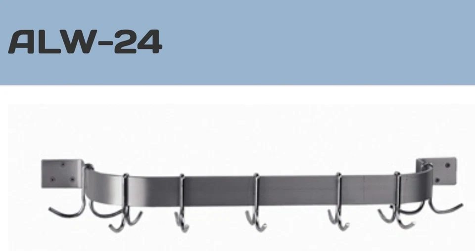 NUEVO Advance Tabco Montaje en Pared Barra Única Pot Rack ALW-24 Foto 1 de 4