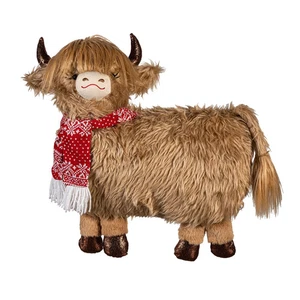 Woodland Storybook Table Décor Fabric Highland Cow, 21"L - Picture 1 of 2