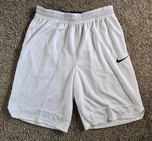 Nike Shorts Men Large White Dri-Fit Icon Basketball Active Gym AJ3914-100 NWD - Picture 1 of 9