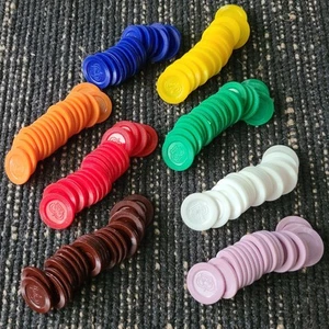 Vintage riesiger Posten Chips Spiel 7/8" Kunststoff Ersatzstücke kleine Größe Farbe - Bild 1 von 7