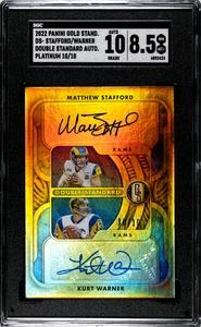 MATTHEW STAFFORD & KURT WARNER DUAL AUTO - 2022 PANINI GOLD STANDARD LA Rams - Bild 1 von 2