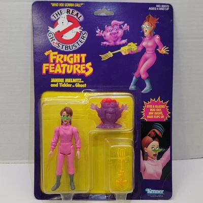 Vintage 1986 Kenner Real Ghostbusters Fright Features Janine Melnitz New On Card - Image 1 of 4