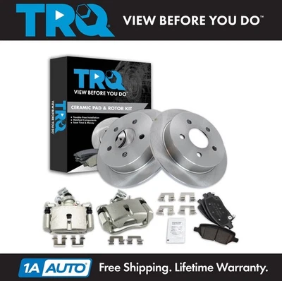 Kit de pastillas de freno trasero y rotor TRQ para Pontiac Montana 2005 Foto 1 de 4