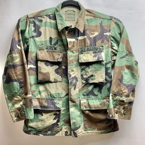 Marines Jacket Womens Large Green Camo Marpat USMC Woodland Combat Military Top - Picture 1 of 13
