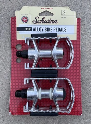 New Schwinn Universal Alloy Cage  Bicycle Bike Pedals Set 9/16” - Image 1 of 2
