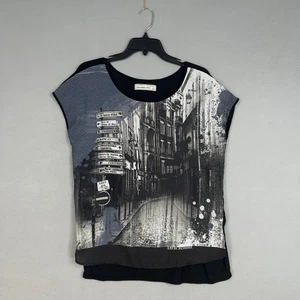Abercrombie Fitch Shirt Damen Small schwarz grau Paris Street Graphic Tee 90s Y2K - Bild 1 von 13