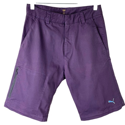 PUMA Golf Bermuda Sportivo Pantaloncini Dritti Elasticizzati Uomo Taglia 30 Viola 11"