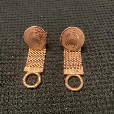Dante Cufflinks Sagittarius Zodiac Gold Mesh Wrap Around Men Vintage Formal Wear - Image 1 of 4
