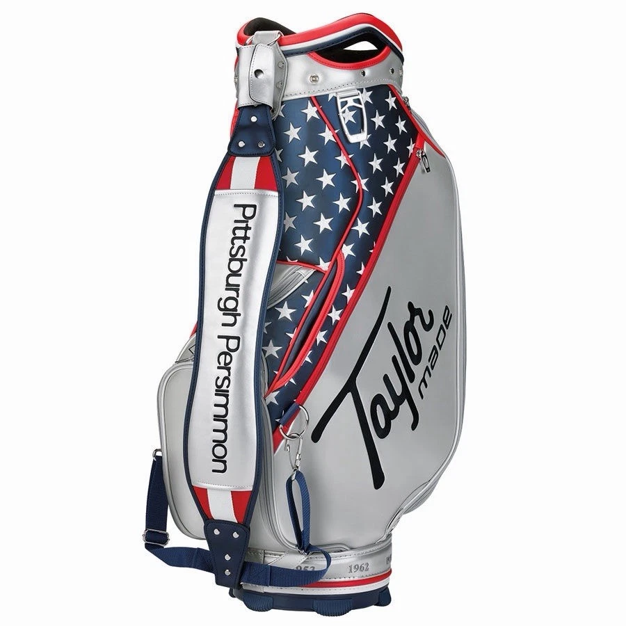Bolsa de golf TaylorMade Heritage Staff 6 vías superior abierta en Estados Unidos 2025 edición limitada Foto 1 de 4