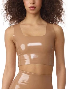 Commando Kunstleder Crop Top Cocoa - Bild 1 von 16