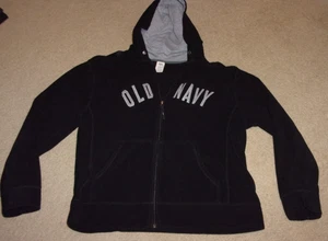 Men's Black Fleece Full Zip Hooded Jacket by Old Navy sz XL - Picture 1 of 3