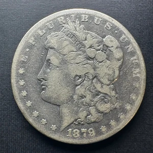 1879-S Morgan Silver Dollar Heavily Circulated - Picture 1 of 4