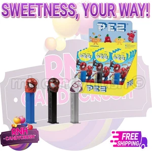 1 - 12 PEZ Spiderman Dispensers +2 Refill Packs Disney Marvel Sweets Candy Vegan - Picture 1 of 1