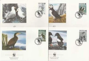 WWF 4 x FDC Isle of Man 1989 - Vogels / Birds (152) - Picture 1 of 1