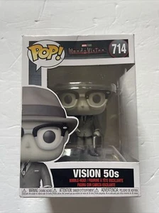 Funko POP! MARVEL's Wanda Vision VISION 50's Bobble-Head #714 CHASE W/ Protector - Picture 1 of 6