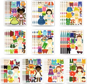 Funny Make a Face and Dress up Stickers for Girls Boys,40Pcs Make Your Own Mix a - Picture 1 of 15
