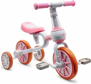Bicicletta 3 in 1 Bambino per 2-4 Anni Bambina Ragazzo, Bambini Triciclo con Mare Regolabile - Foto 1 di 12