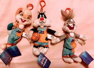 Space Jam A New Legacy Bugs Bunny,Daffy,Sylvester Plush Keychain Tune Squad - Picture 1 of 5