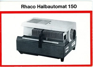 Bedienungsanleitung RHACO HALBAUTOMAT 150 Dia Projektor User Manual (Y5396 - Bild 1 von 1
