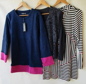 size 16 Bulk lot 3 tops 3 items blue black white - Picture 1 of 4