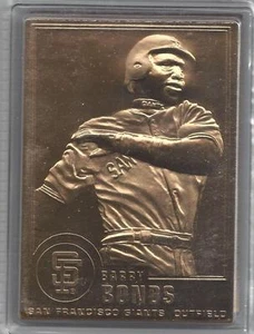 Barry Bonds 2000 Danbury Mint Sealed 22 kt Gold Card #66 + Lot of 18 Cards - Picture 1 of 3