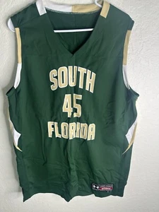 Under Armour Men’s USF South Florida Bulls Basketball Jersey Green XL - Picture 1 of 4