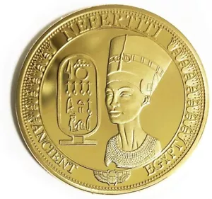 Gettone commemorativo delle antiche piramidi egizie Nefertiti Egitto - 2 pezzi - Foto 1 di 4