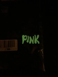 Victoria's Secret PINK Long Sleeve Campus Tee HALLOWEEN Glow-In-The-Dark EYES - Picture 1 of 3