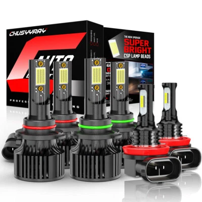 Combo 6 faros LED haz alto/bajo + bombillas antiniebla para Toyota 4Runner 2006-2019 Foto 1 de 4