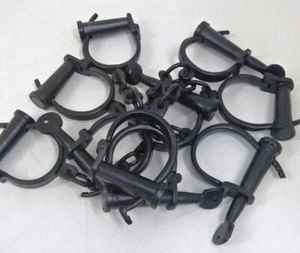 Handcuffs Metal Hand cuffs Iron shackles Handcuff with chain Old LOTS OF 5 Gifts - Picture 1 of 5