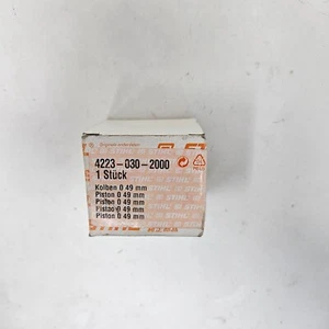 Stihl Piston w Rings 4223-030-2000 49mm OEM NOS - Picture 1 of 7