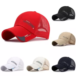Dry Running Baseball Summer Mesh 6 Colors Gorras Cap Cap Visor Mens Hat Sport - - Picture 1 of 18