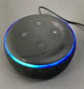 Amazon Echo Dot (3rd Gen) Smart Speaker Charcoal Fabric w/Cord - Picture 1 of 6