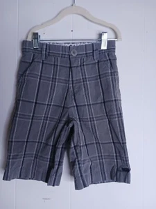 HAWK Gray Checkered Preppy Shorts Youth Boys Size 7 - Picture 1 of 10
