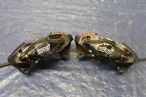 2014 SUBARU IMPREZA WRX STI SEDAN OEM BREMBO LH RH REAR BRAKE CALIPERS #2468 - Picture 1 of 10