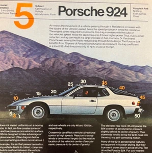 1980 Porsche 924 # 5 in Serie Oldtimer Printanzeige rahmen- und ausstellungsfertig - Bild 1 von 2