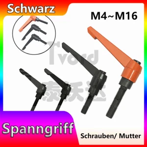 Klemmhebel mit Gewindebolzen M4 M5 M6 M8~M16 Klemmmutter Spanngriff Spannmutter - Bild 1 von 72