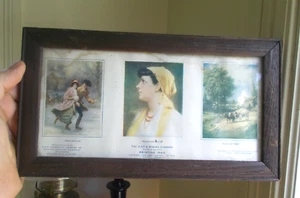 1890s ANTIQUE AULT & WIBORG PRINTING INKS WOOD FRAMED 11X6 ADVERTISING SIGN - Picture 1 of 4