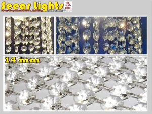 Chandelier Garland Beads 4 Strands of 10 Cut Glass Wedding Crystals Decorations - Picture 1 of 10