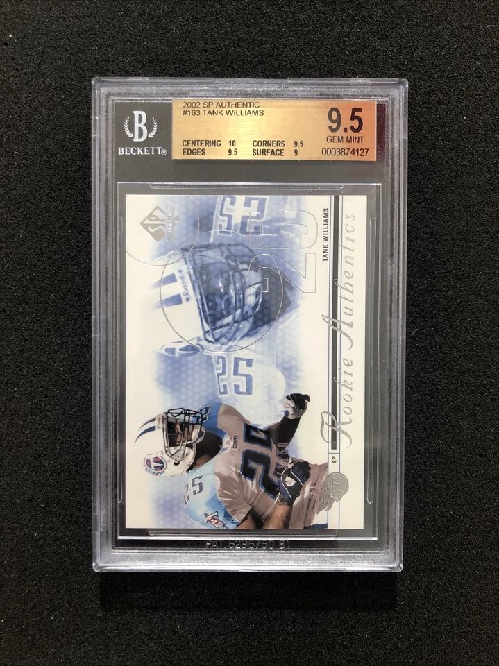 2002 Upper Deck SP Authentic TANK WILLIAMS #163 BGS 9.5 💎 ROOKIE 💎 0997/1150 - Image 1 of 2