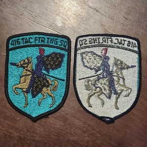 NEW 2X Vintage Holloman Air Force Base 416 TAC FTR TNG Sq Patch Hook & Loop - Picture 1 of 1