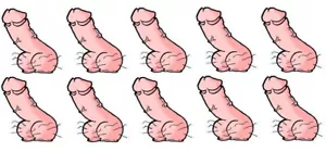10x40mm Vinilo En Forma Pene Pegatinas Laptop Diversión Gallina Doo LGBT Adulto Humor Cock - Imagen 1 de 1