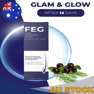 FEG Organic Anti Hair Loss Hair Growth Treatment Oil 50ML For Long Hair - Picture 1 of 5