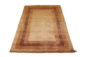Alfombra Oriental Gabbeh Tradicional Anudada a Mano | 3'9" x 5'11" | 100% Lana - Imagen 1 de 8