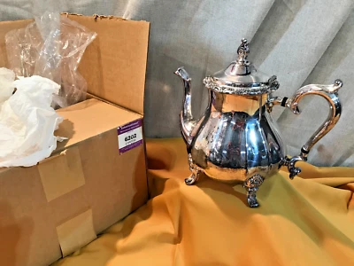 Vintage 1969 NOVO ESTOQUE ANTIGO NA CAIXA Placa de Prata Internacional BULE CONDESS - Imagem 1 de 4