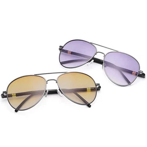 Bifocal Reading Glasses Tinted Eyeglasses Metal Spring Hinge Magnifier +1.0~4.0 - Picture 1 of 13