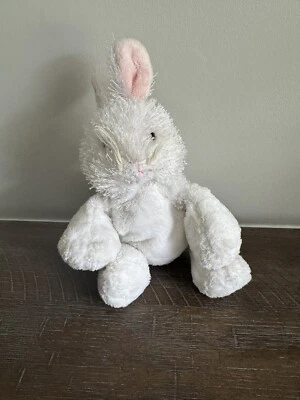 Ganz Webkinz HM078 Rabbit Plush Stuffed Animal No Code White Pink Easter Spring - Image 1 of 4