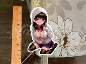 Adesivo personalizzato anime pin up girl 16 "Hoodie" sexy art ecchi oppai manga - Foto 1 di 2