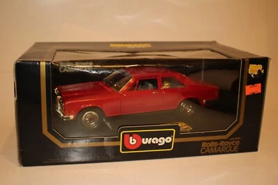 BURAGO DIECAST ROLLS ROYCE CAMARGUE, RED, 1:22 SCALE, NIB - Image 1 of 4
